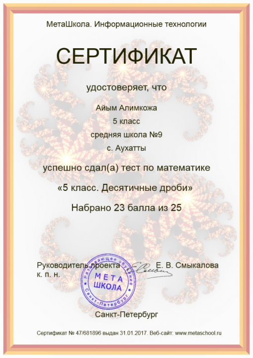 достижения учащихся